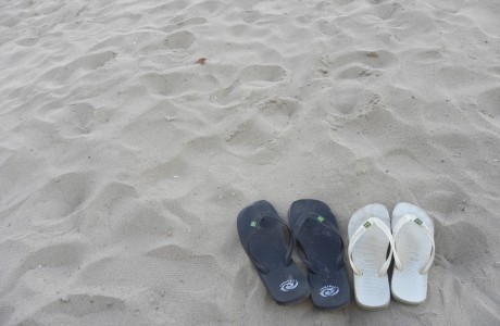 Sandals in sand