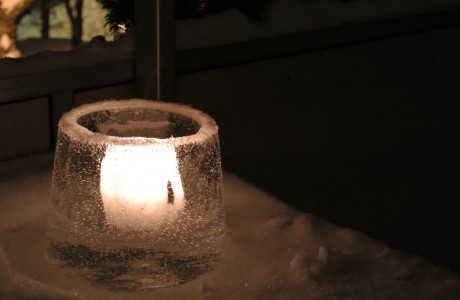 Candle in ice